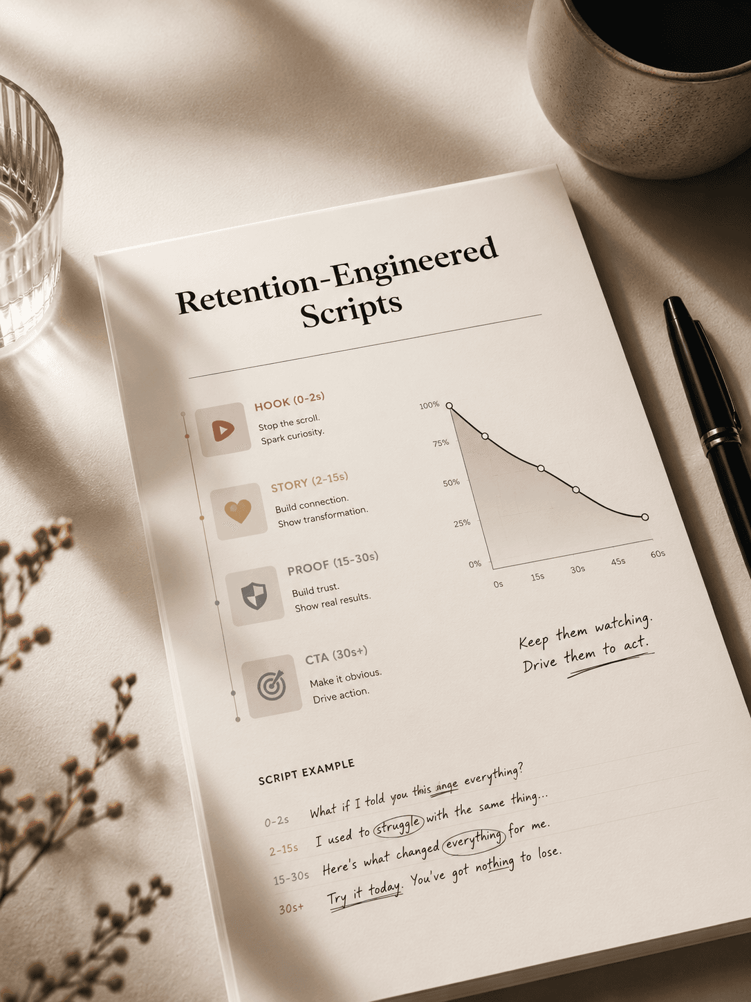 Retention-Engineered Scripts